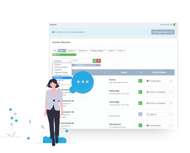 Ausschnitt aus ResellerInterface Interface